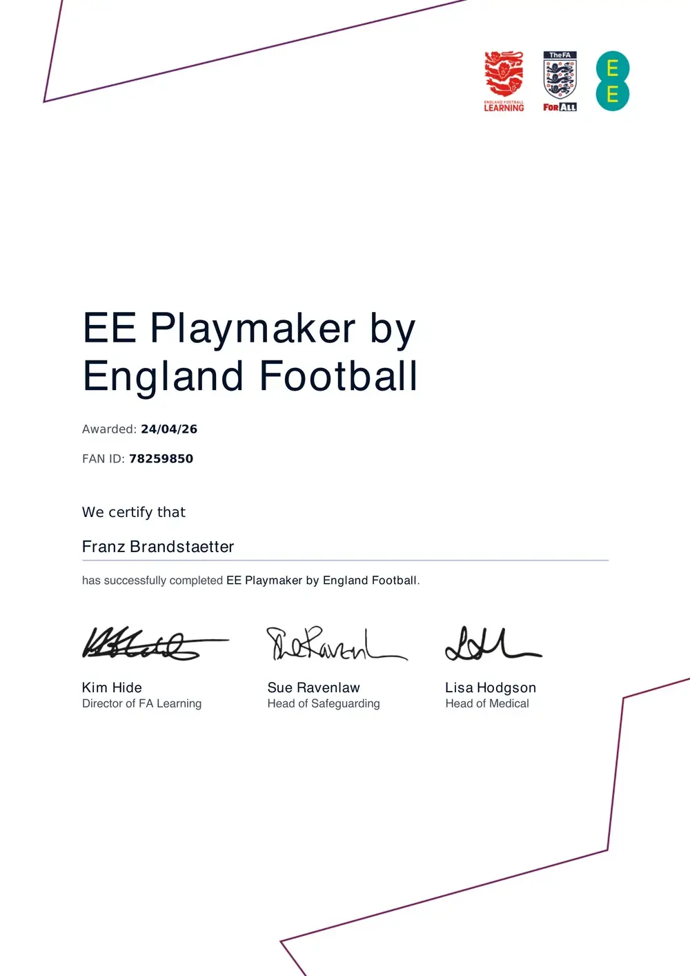EE Playmaker by England Football